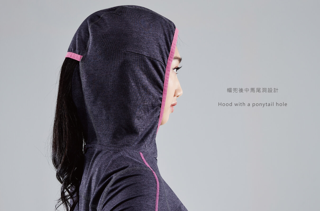 CROSSOVER NECK RUNNING HOODIE WOMEN 